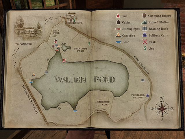 Illustration of Walden Map from video game